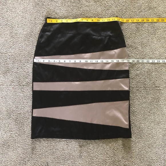 Pencil striped skirt size M (38) Classic Workwear party colorblock straight - Picture 3 of 7